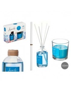 Grossiste COFFRET MIKADO OCEAN 100ML + BOUGIE 30H