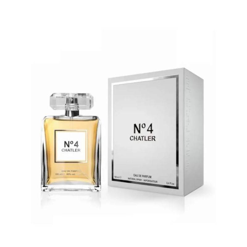 Eau De Parfum CHATLER No 4 Pour Femme - 100 Ml, Neuf Sous Blister, Marque Lhy