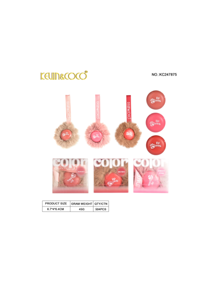 -parfum-generique-PACK DE 12 - LIPBALM + BLUSH 2 IN 1 - KEVIN &