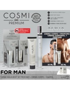 -COSMI-SET EAU DE TOILETTE AQUA 35ML + BODY MILK 35ML - COSMI