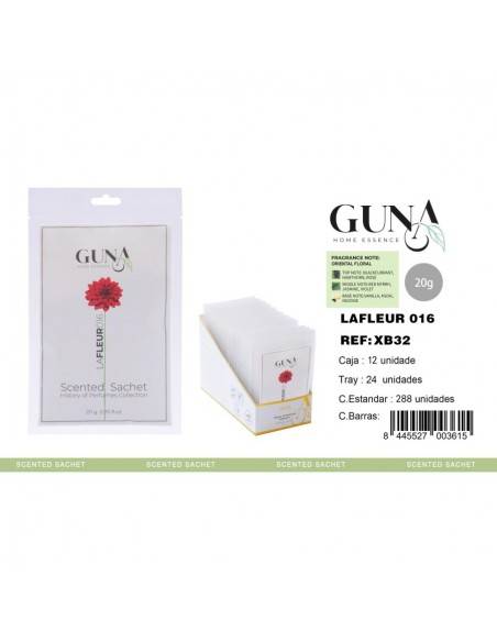 GUNA-FLORES-X3-cosmetiques-LOT DE 3 Sachets armoire "LA FLEUR"
