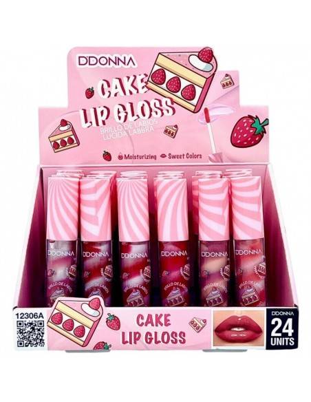 LIPGLOSS-12306A-DDONNA-cosmetiques-PACK DE 24 LIPGLOSS FRAISE