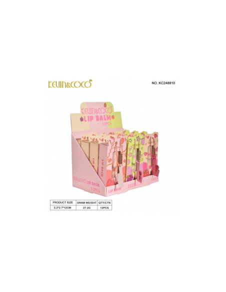 GROSSISTE-PACK DE 12 LIPBALM SHIMMER & MISTEN - KEVIN COCO