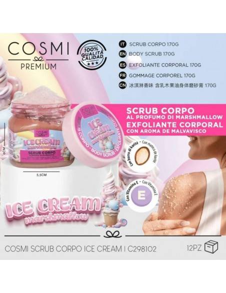 GROSSISTE-GOMMAGE CORPOREL MARSHMALLOW ICE CREAM 170GR - COSMI