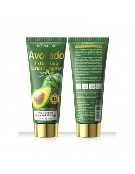 LIMPIADOR FACIAL EXFOLIANTE DE AGUACATE 100ML - KORMESIC