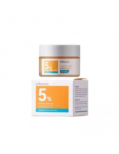 CREMA FACIAL CALMANTE NOCHE 5% PERÓXIDO DE BENZOILO 30GR - KORMESIC