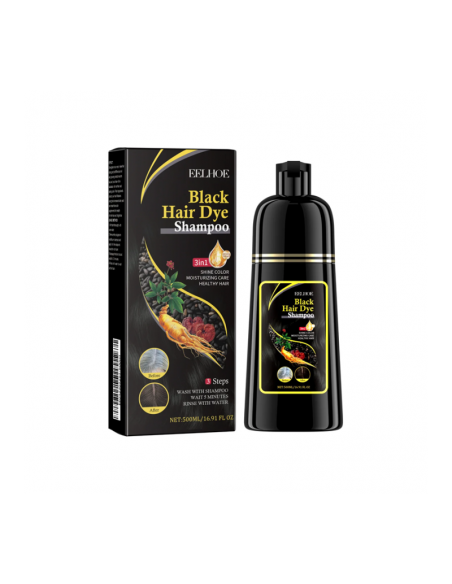 TINTE PARA EL CABELLO & CHAMPU 3 EN 1 COLOR BLACK 100ML - EELOHE