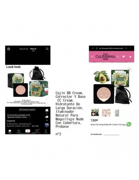 BASE DE MAQUILLAJE CC AGUACATE CON CREMA BB CORRECTORA Nº2 13GR - ANGEALA