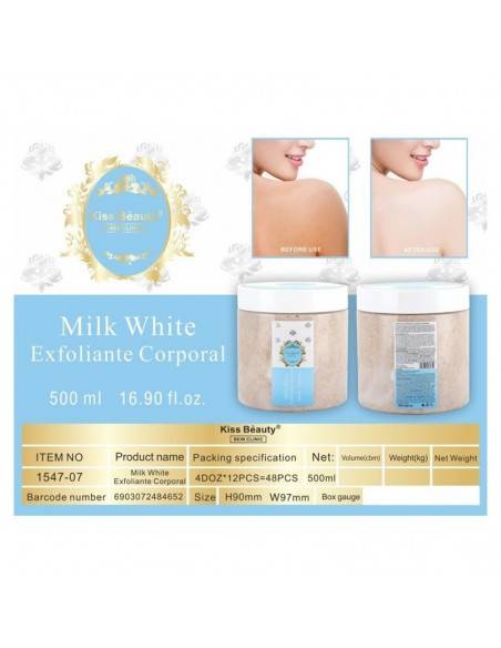 EXFOLIANTE CORPORAL MILK WHITE 500ML - KISS BEAUTY
