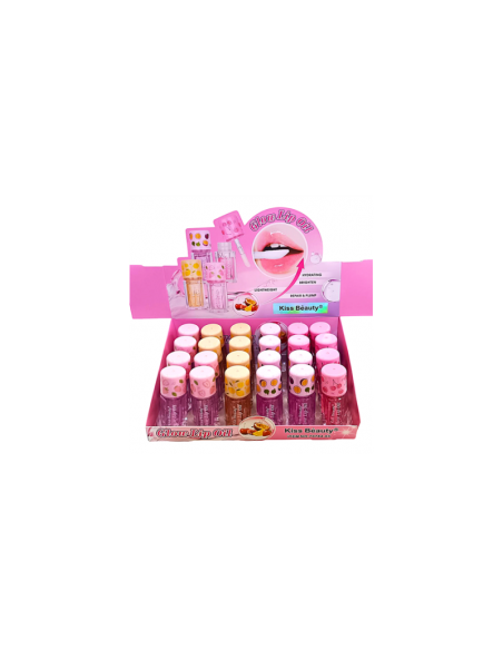 LIP OIL GLOW FRUITS (0.85€ UNIDAD) PACK 24 KISS BEAUTY