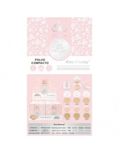 grossiste-maquillage-PACK DE 12 POUDRE COMPACTE 3 COULEURS ARAB