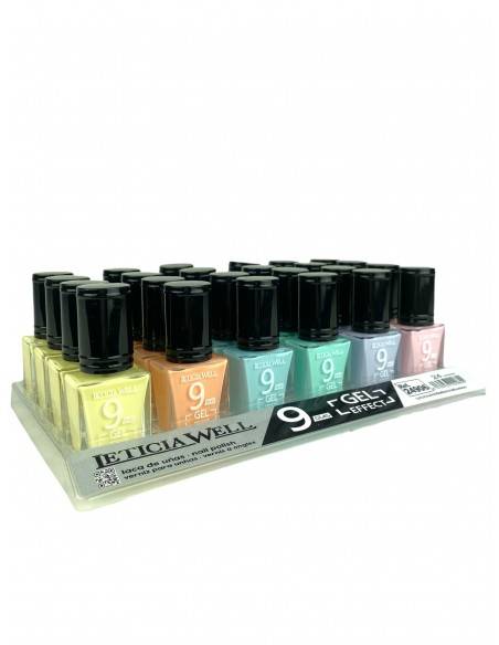 grossiste-Pack de 24 Vernis à ongles Effet Gel "PASTEL" 9 jours