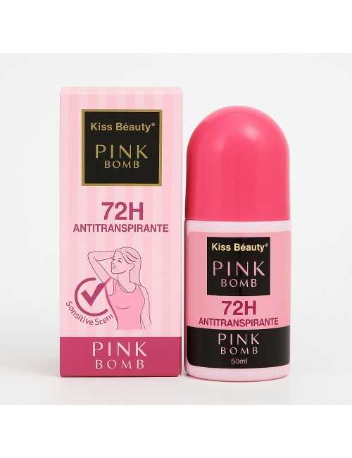 Déodorant Roll-On Pink Bomb 72H 50ml Pack 12 Kiss Beauty