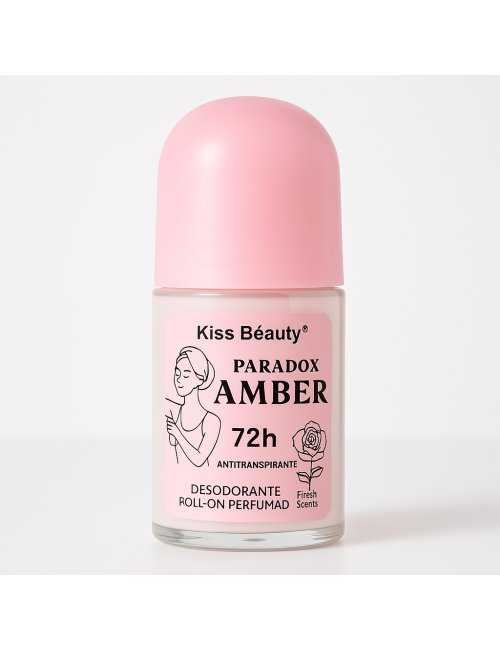 Déodorant Roll-On Paradox Amber 72h 50ml - Pack 12 Kiss Beau