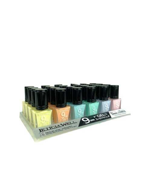 Pack de 24 Vernis A Ongles 9 Jours "Gel Effect" - Leticia Well