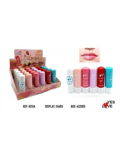 Pack de 24 Baume A Lèvres Lipbalm 6 Fruits - Yes Love
