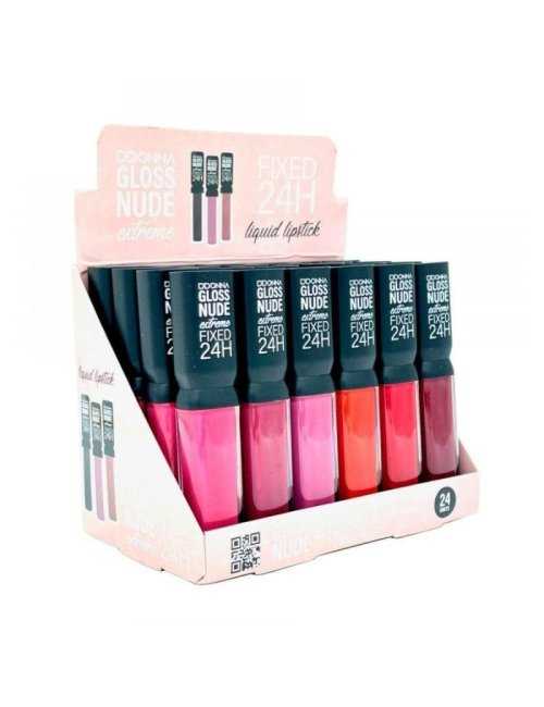 Pack de 24 Lipgloss Nude Extreme Rouges/lilas - D'Donna