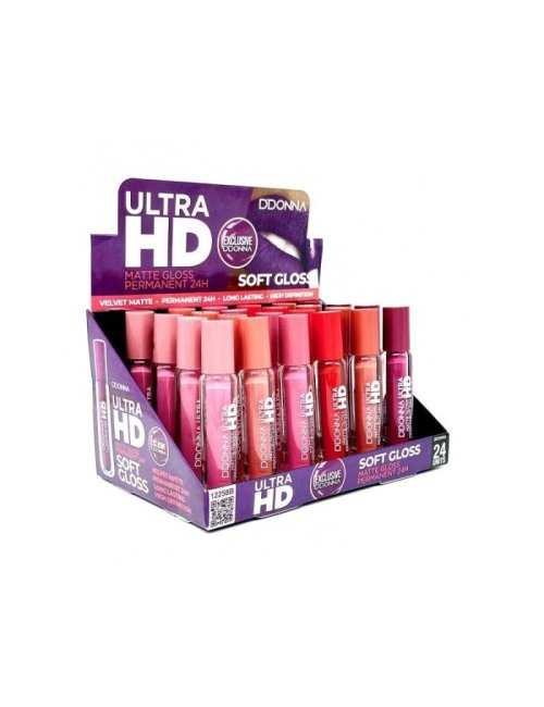 Pack de 24 Lipgloss Matte Ultra Hd - D'Donna