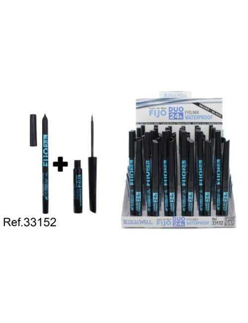 Grossiste eye-liner Leticia Well – Pack 24 – DUO BLACK