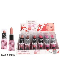 Grossiste rouge à lèvres Leticia Well – Pack 24 – VELVET LUX 24H