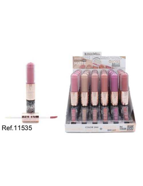 Grossiste gloss à lèvres Leticia Well – Pack 24 – DUO MATTE 24H