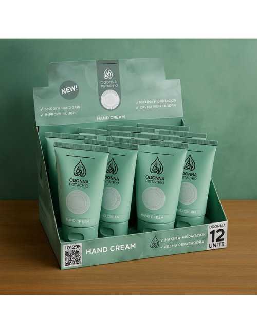 Crème pour Mains Pistache D'DONNA Pack 12 - Hydratation inte