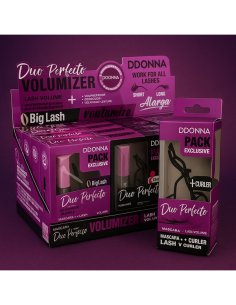 Mascara volumisant et recourbe-cils noir D'DONNA pack 12