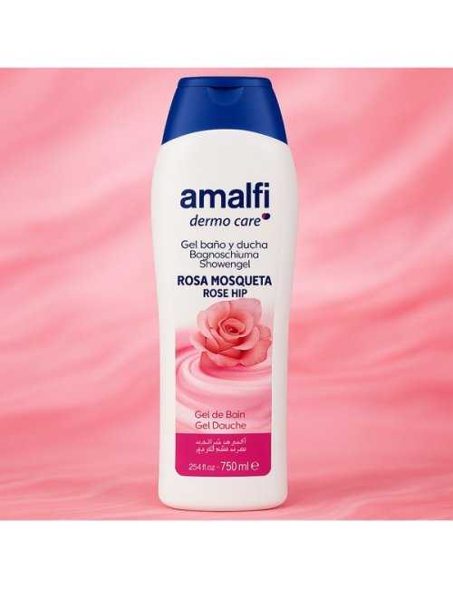 Gel de douche rose musquée 750 ml - Beauté Amalfi