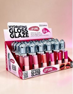 Pack 24 brillant à lèvres hydratant Glace + Miroir D'DONNA