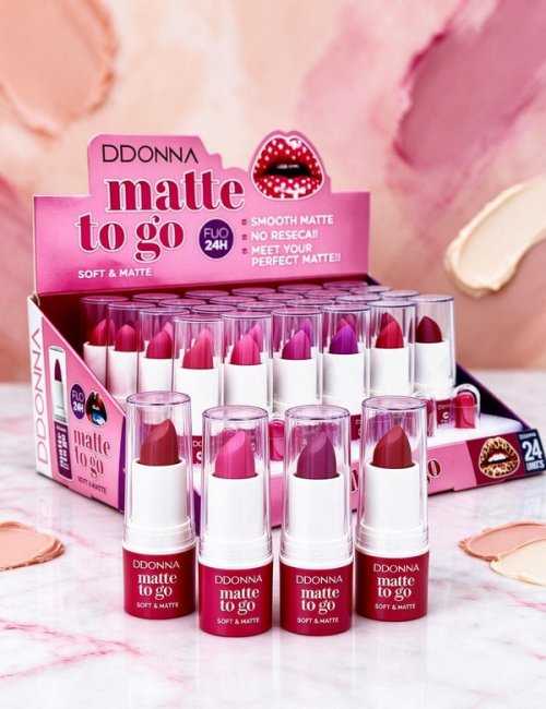 Pack 24 rouge à lèvres mat 24H D'DONNA - Tenue intense