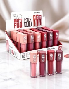 Pack de 24 rouges à lèvres Beauty Matte D'DONNA longue tenue