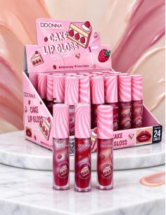 PACK 24 Gloss à Lèvres Cake D'DONNA hydratant vegan