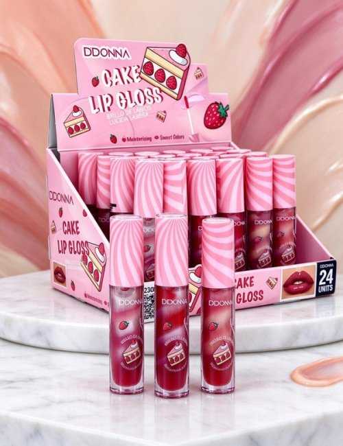 PACK 24 Gloss à Lèvres Cake D'DONNA hydratant vegan
