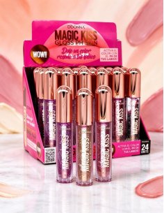 Pack 24 Lipgloss Magic Kiss D'DONNA - Brillance et éclat
