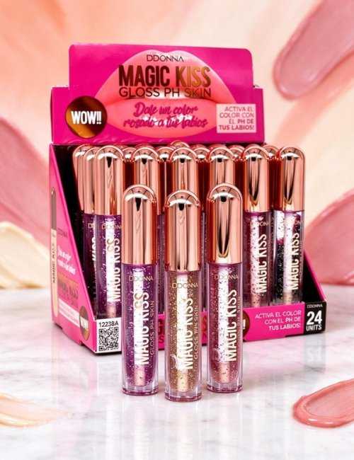 Pack 24 Lipgloss Magic Kiss D'DONNA - Brillance et éclat