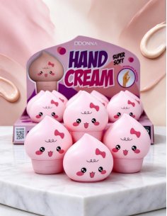 Crème de mains Pêche Pack 12 D'DONNA 50ml hydratante parfumé