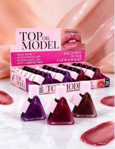 Gloss Huile Top Model D'DONNA pack 24 - Lèvres nourries et b