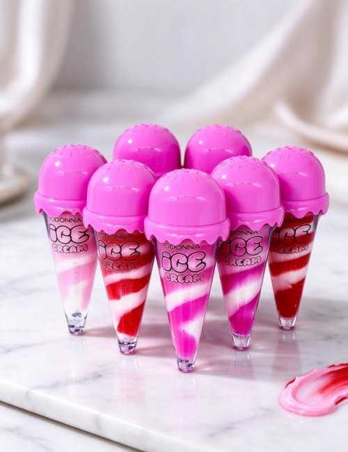 Pack 30 Lip Oil Ice Cream D'DONNA - Gloss lèvres brillant et