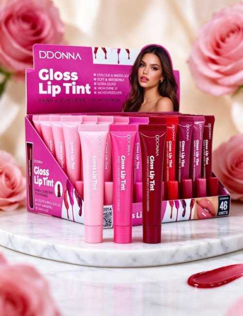 Pack de 48 Gloss Lip Tint D'DONNA hydratant et brillant