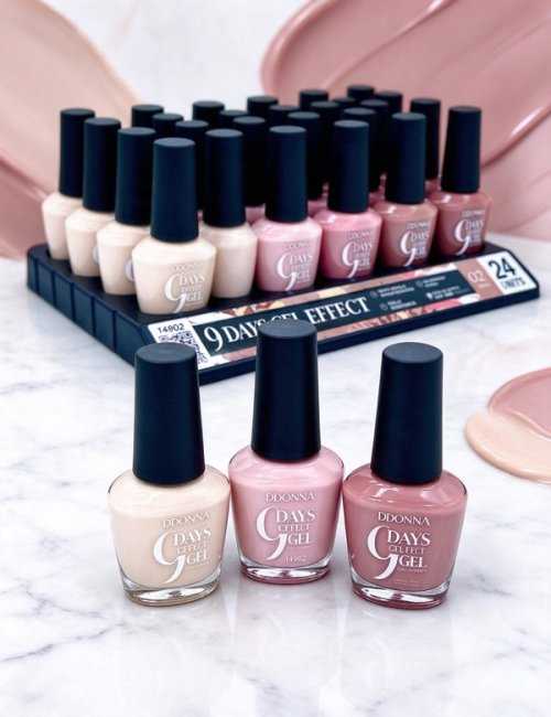 Pack 24 vernis effet gel 9 jours D'DONNA - tenue et brillanc
