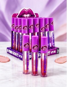 Huile à lèvres bi-phase D'DONNA - Pack 24 unités brillant et