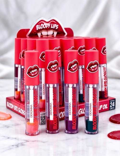 PACK 24 Lip Oil Bloody Bite D'DONNA - Gloss rétro aux lèvres