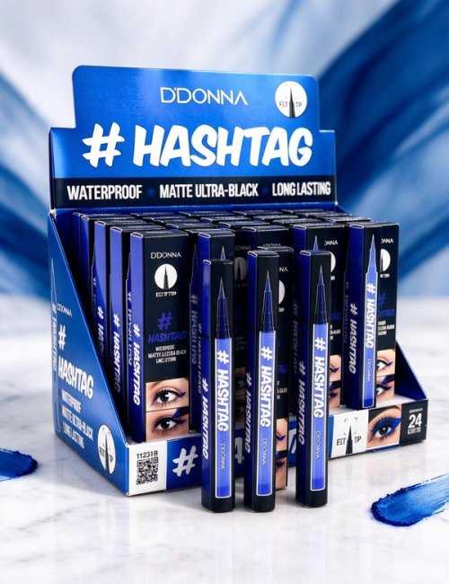 Eyeliner Liquide Hashtag Bleu 24H Pack 24 D'DONNA