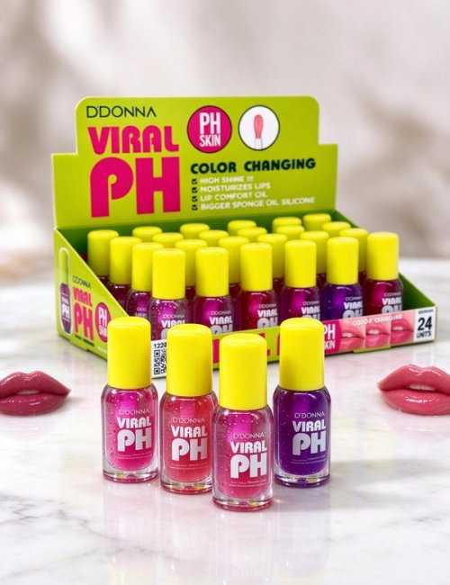 Pack 24 Lipgloss Changement de Couleur pH D'Donna