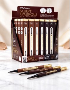Pack de 24 crayons à sourcils automatiques sculptants D'DONN