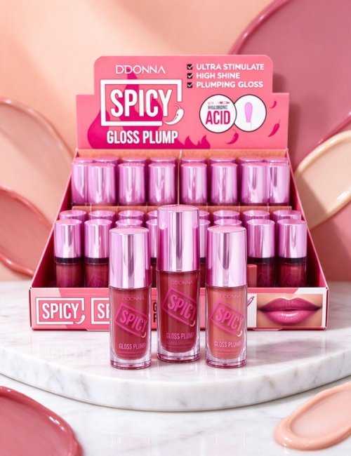 PACK DE 24 SPICY GLOSS PLUMP D'DONNA - Gloss volumisant lèvr