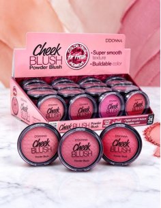 Pack 24 fards à joues D'DONNA - Teintes naturelles et textur
