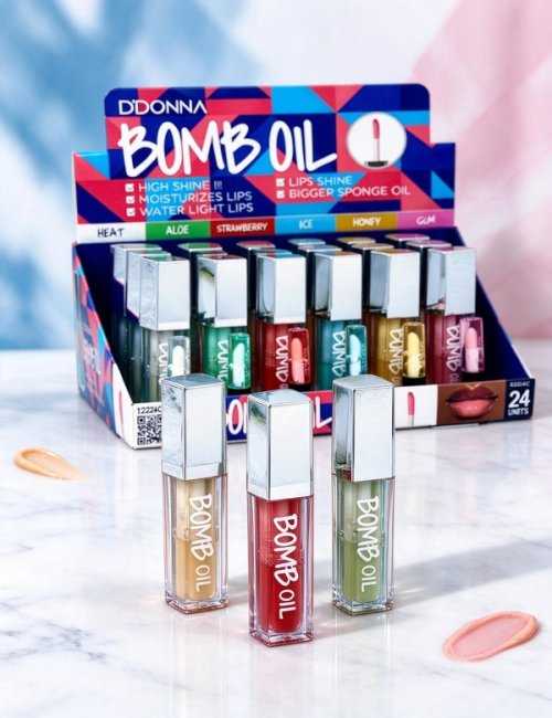Pack 24 Gloss Glow Bomb Huile D'Donna pour lèvres hydratées