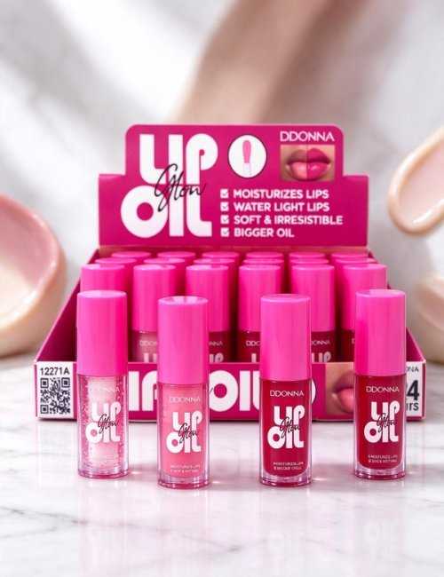 Pack de 24 huiles à lèvres Glow hydratantes D'DONNA