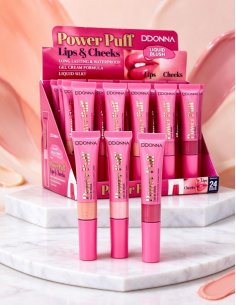 Pack 24 fards à joues liquides Power Puff D'Donna, naturel e